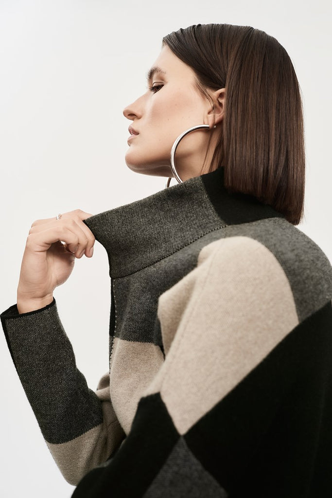 Obakocco　0519 Color-Block Jacquard Knit Pullover Style 243944 | 1ère Avenue