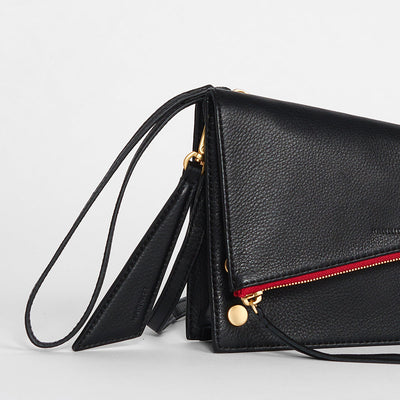 Hammitt Curtis-Black-BG-Red Zip