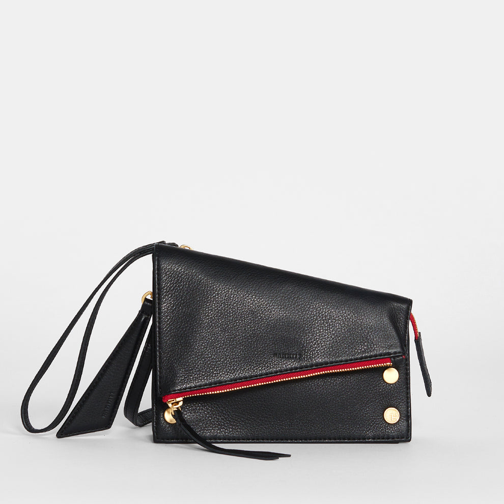 Hammitt Curtis-Black-BG-Red Zip