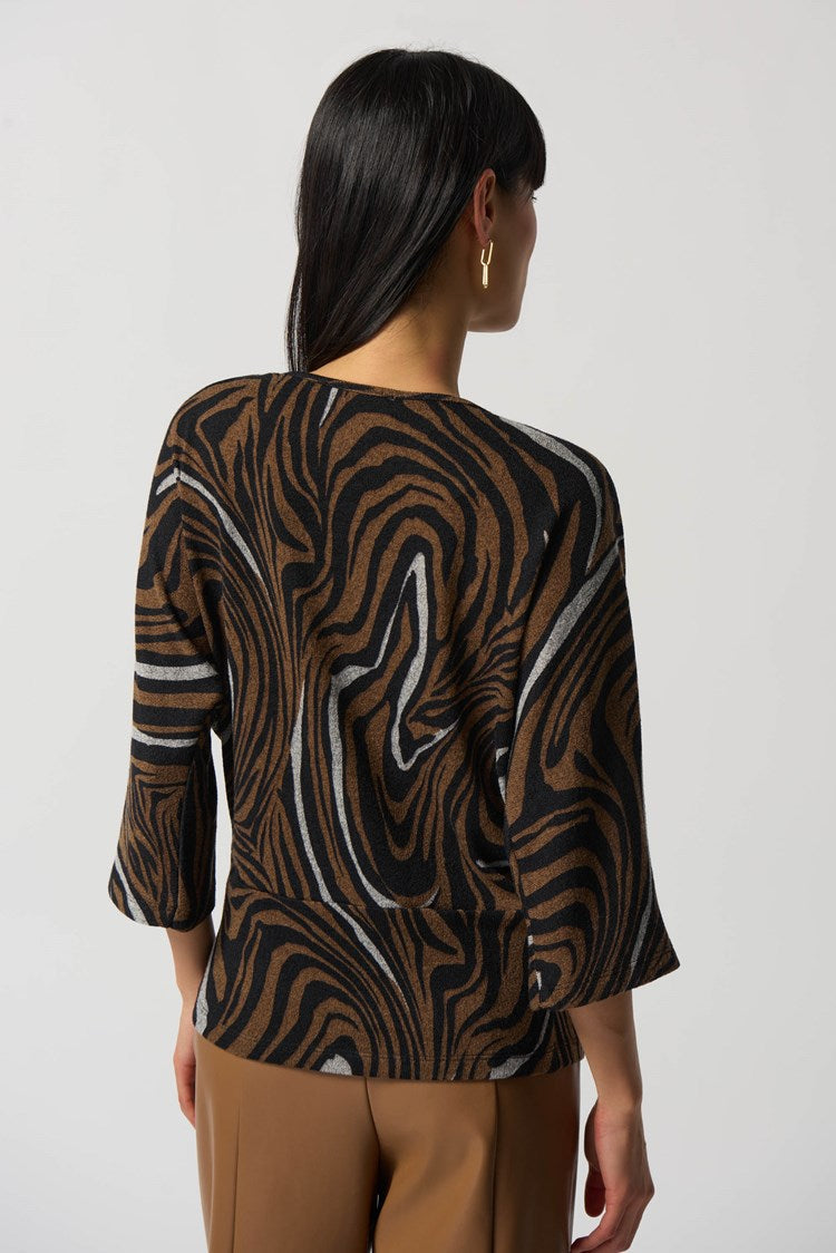 Joseph Ribkoff 233150 Top Black/Multi