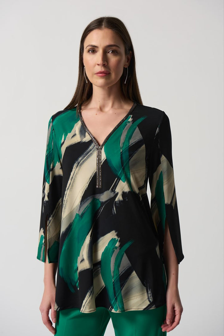 Joseph Ribkoff 233178 Top Black/Multi