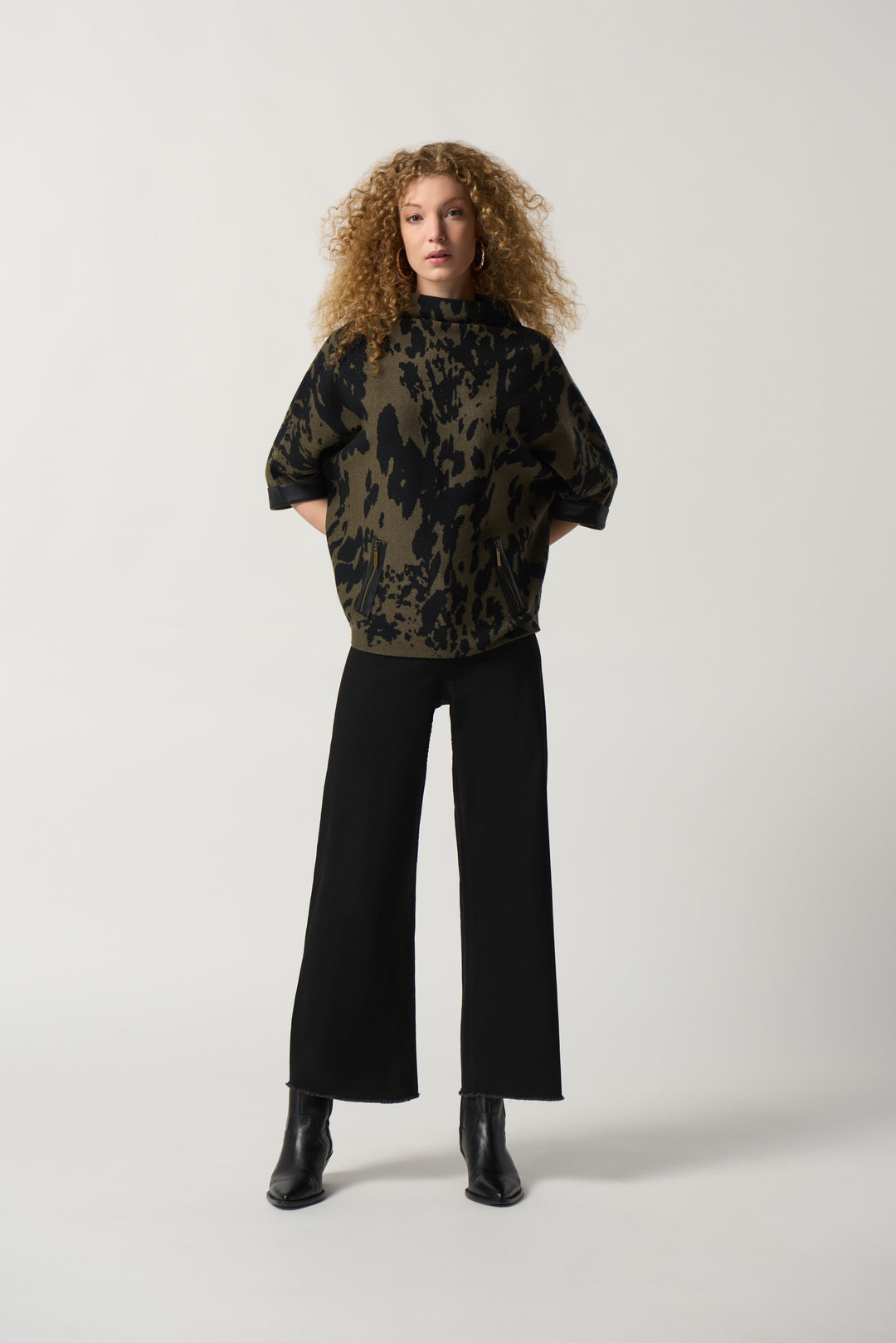 Joseph Ribkoff 233948 Top Black/Green
