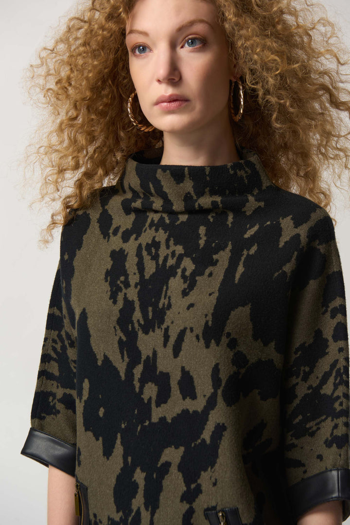 Joseph Ribkoff 233948 Top Black/Green