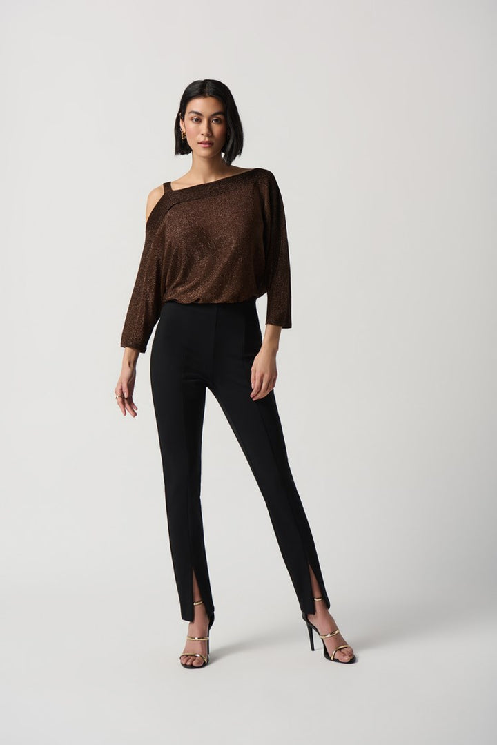 Joseph Ribkoff 234916 Top Black/Bronze