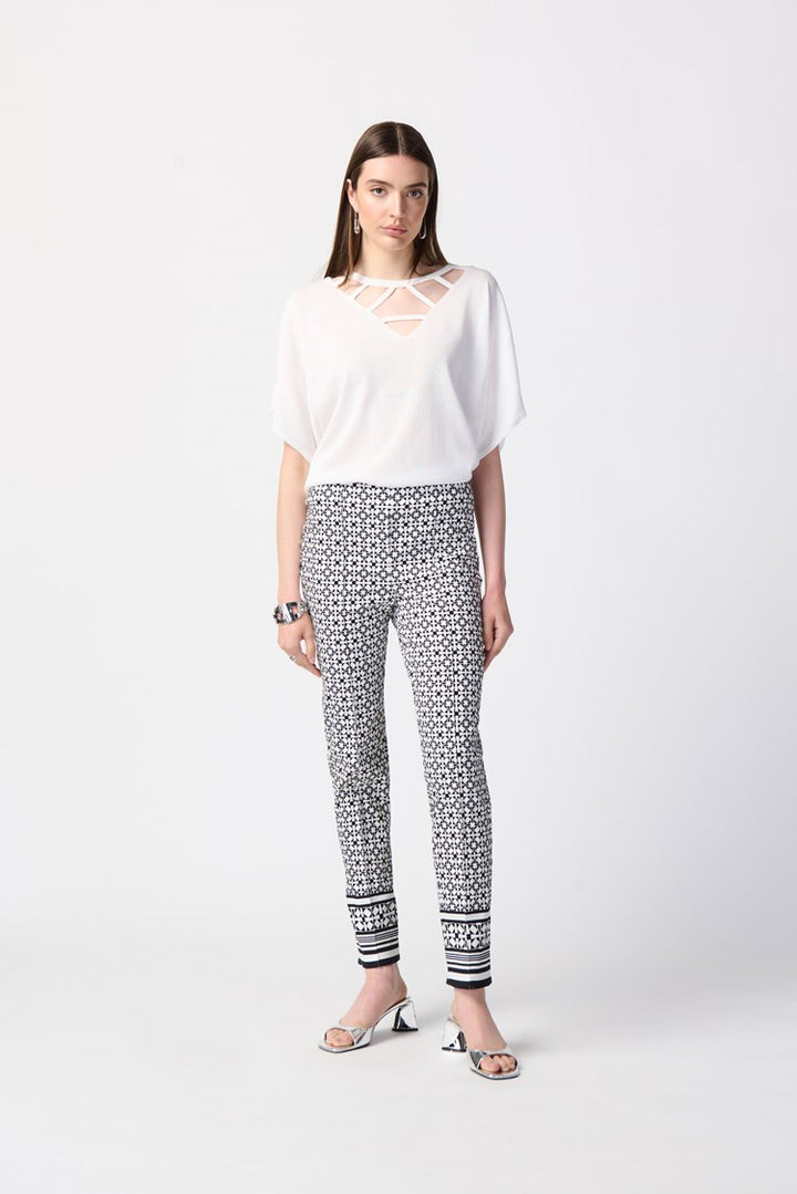 Joseph Ribkoff 241186 Pants Vanilla/Black