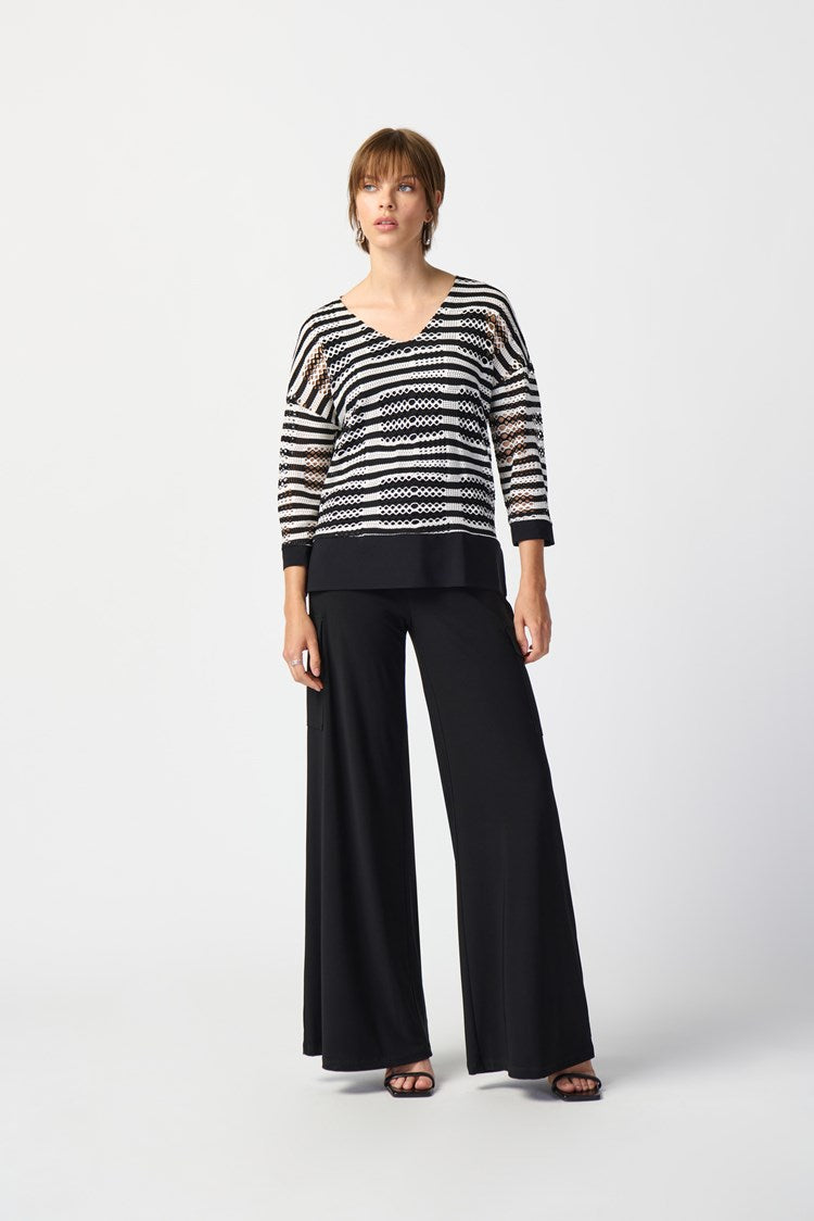 Joseph Ribkoff 241255 Top Black/White
