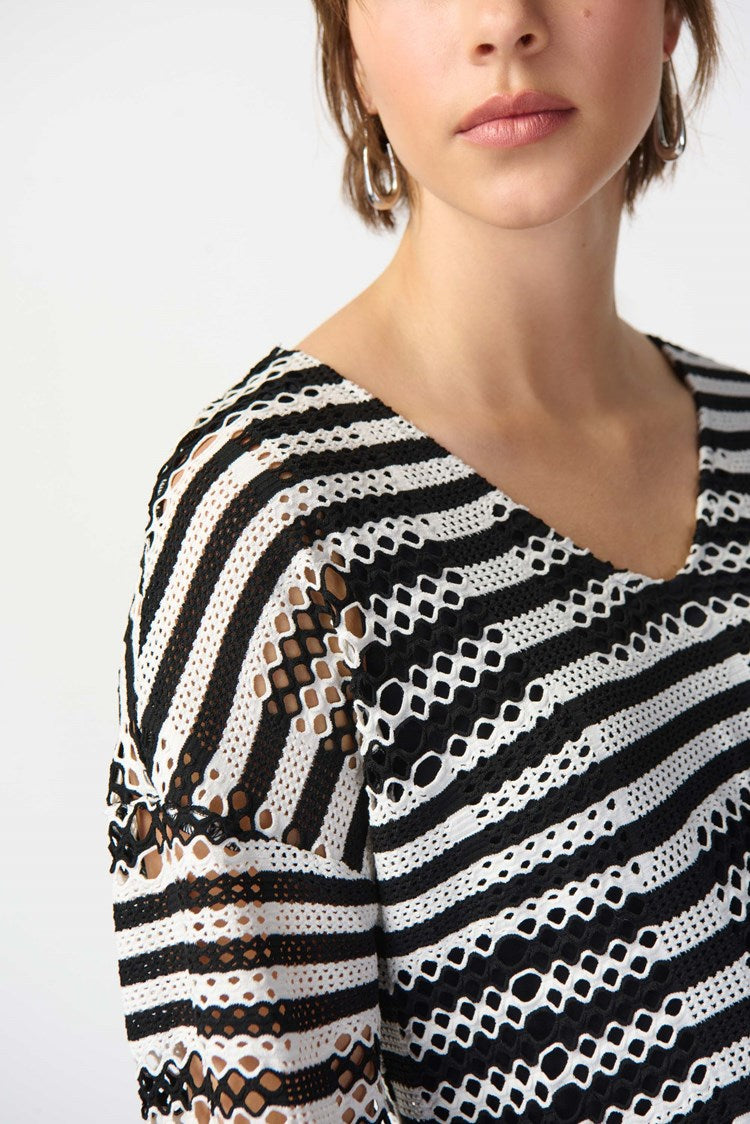 Joseph Ribkoff 241255 Top Black/White