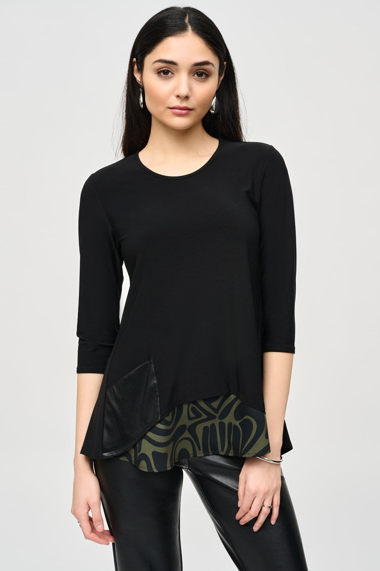 Joseph Ribkoff Jospeh Ribkoff 243123 Top Black/Green