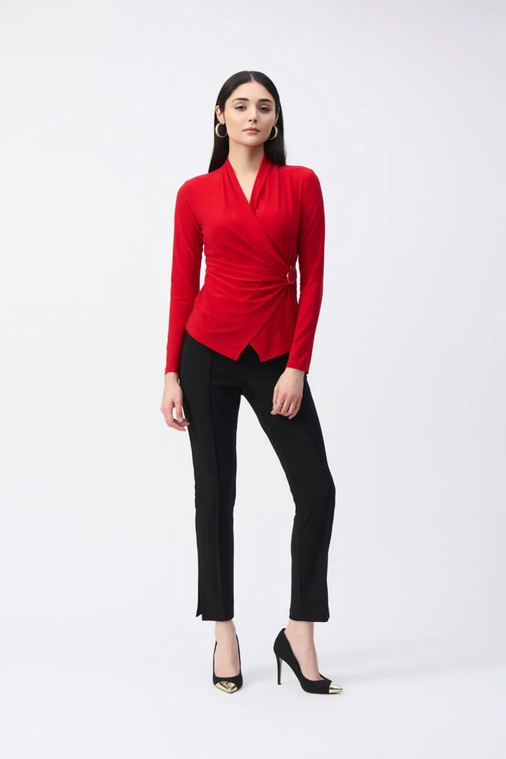 Joseph Ribkoff 243152 Top Lipstick Red