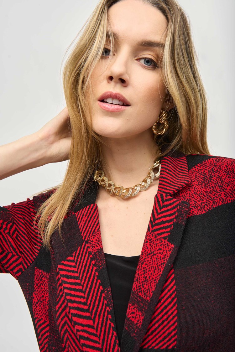 Joseph Ribkoff 243309 Jacket Black/Red