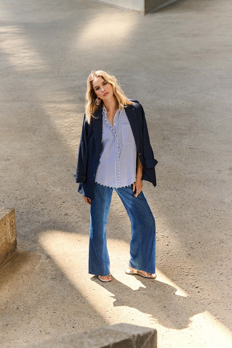 Joseph Ribkoff 251968 Pants Denim Medium Blue
