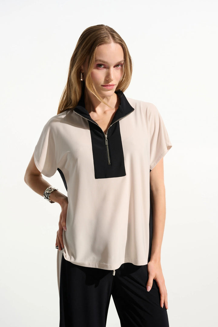 Joseph Ribkoff 261611 Top Black/Moonstone