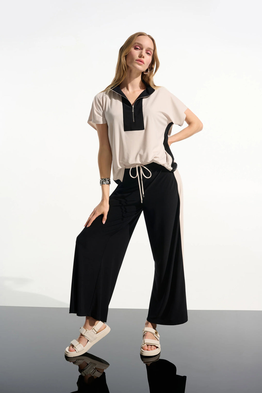 Joseph Ribkoff 261611 Top Black/Moonstone