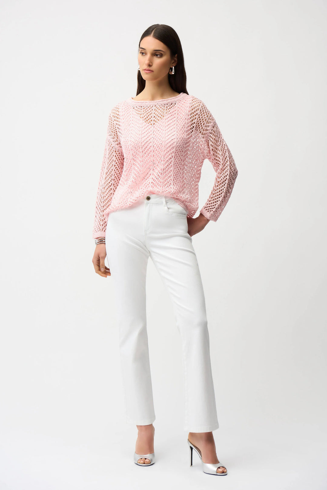 Joseph Ribkoff 261915 Top Petal Pink
