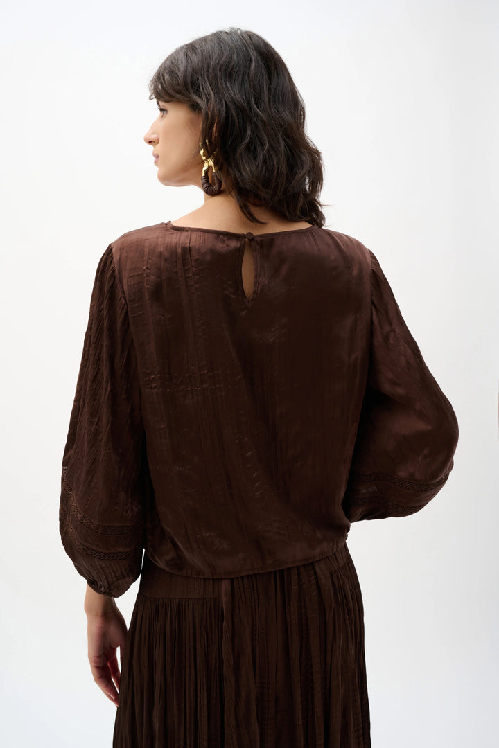 Joseph Ribkoff 262959 Top Mahogany
