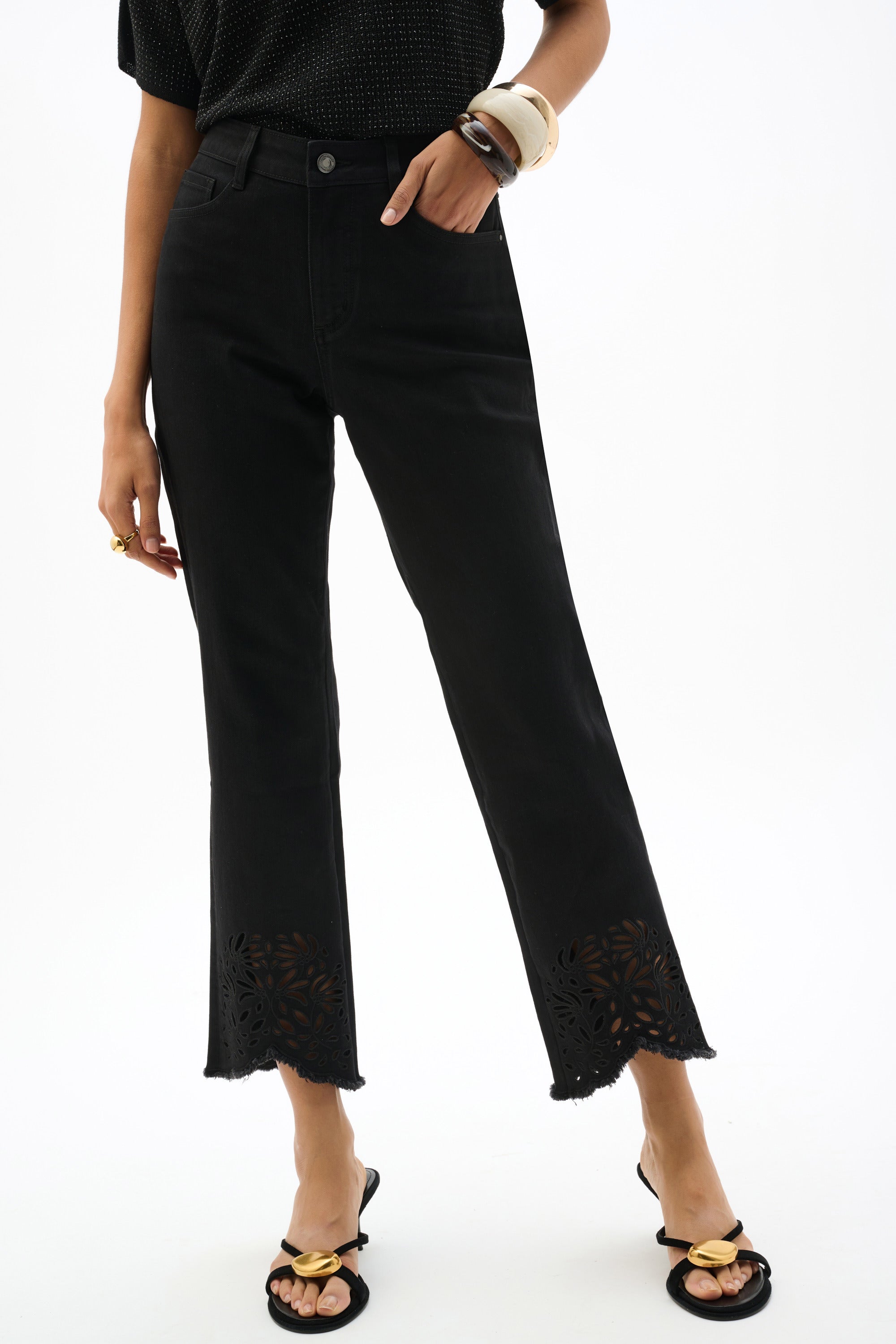 SHISHIKUI HALFJEANS ブラック　24 Joseph Ribkoff 262981 Pants Black – Parker Panache