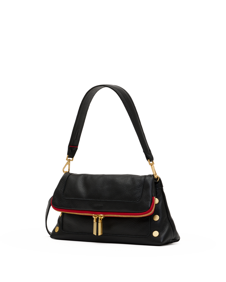 Hammitt Beverly Med-Black-BG-Red Zip