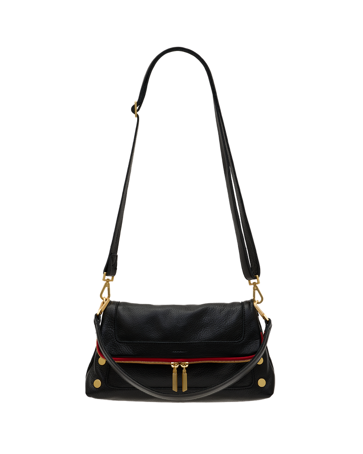 Hammitt Beverly Med-Black-BG-Red Zip