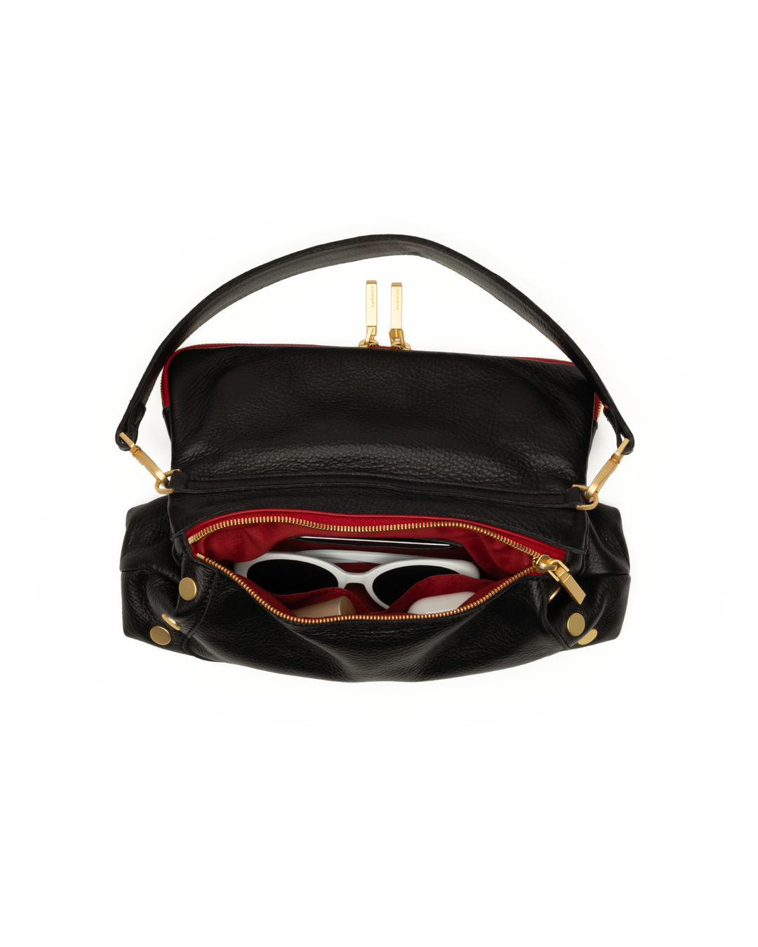 Hammitt Beverly Med-Black-BG-Red Zip