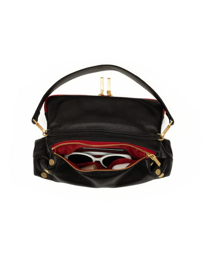 Hammitt Beverly Med-Black-BG-Red Zip