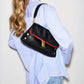 Hammitt Beverly Med-Black-BG-Red Zip
