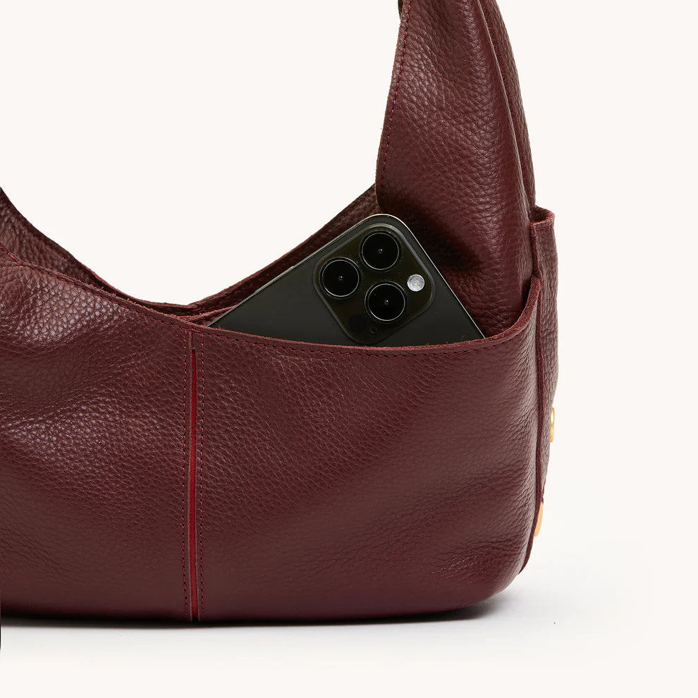 Hammitt Tom Zip Med-Cherrywood Pebble-BG