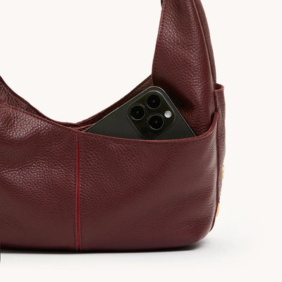 Hammitt Tom Zip Med-Cherrywood Pebble-BG