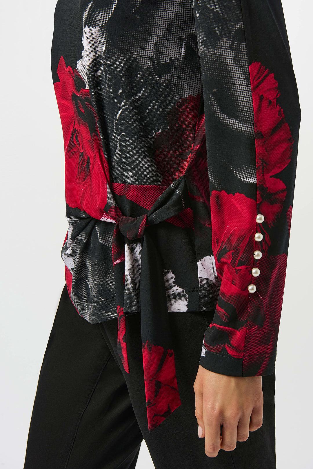 Joseph Ribkoff 253301 Top Black/Red