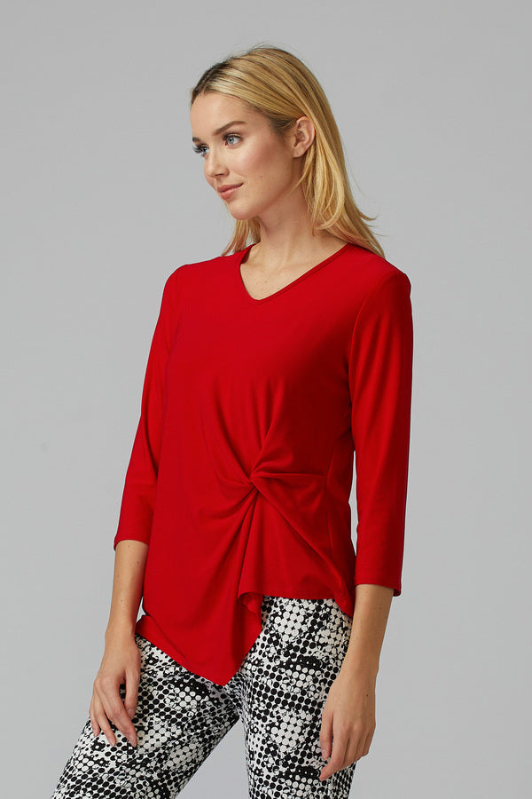 Joseph Ribkoff 193138 Top Lipstick Red