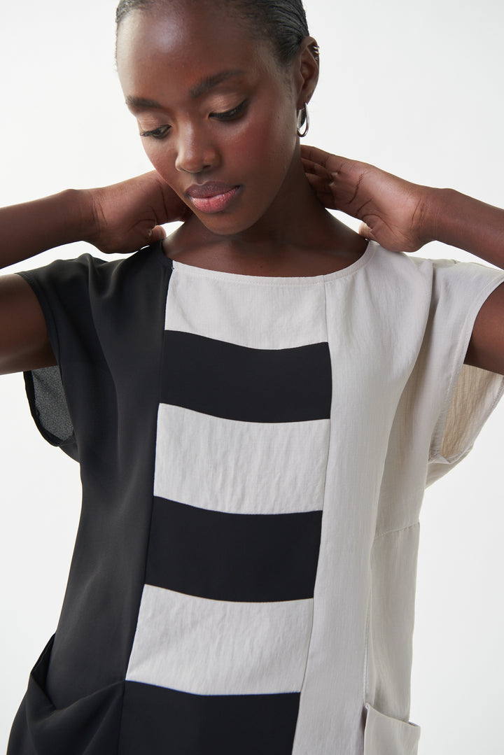 Joseph Ribkoff 222129 Top Moonstone/Black