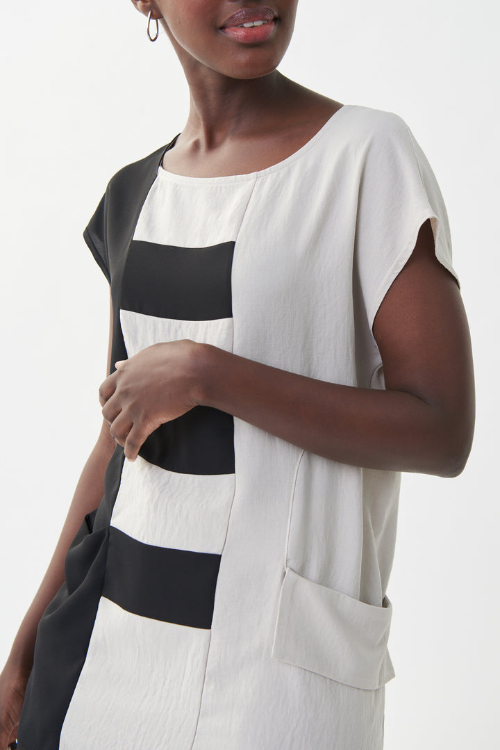 Joseph Ribkoff 222129 Top Moonstone/Black