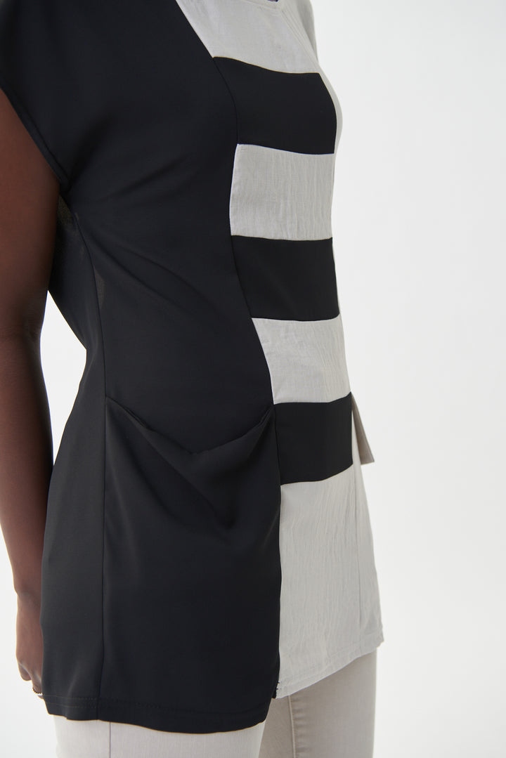 Joseph Ribkoff 222129 Top Moonstone/Black