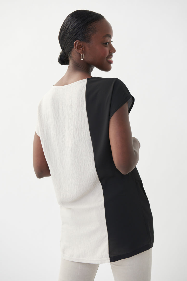 Joseph Ribkoff 222129 Top Moonstone/Black