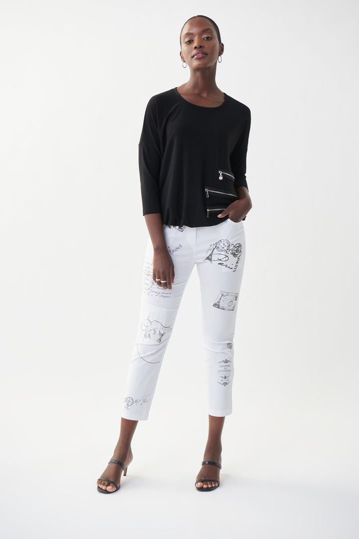 Joseph Ribkoff 222184 Top Black