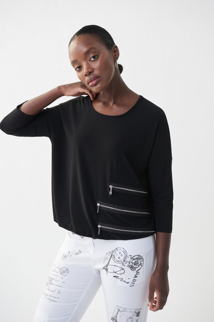 Joseph Ribkoff 222184 Top Black