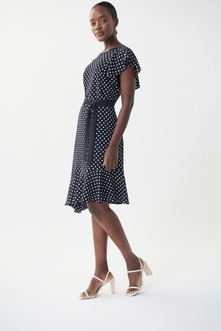 Joseph Ribkoff 222212 Dress Midnight Blue/Vanilla