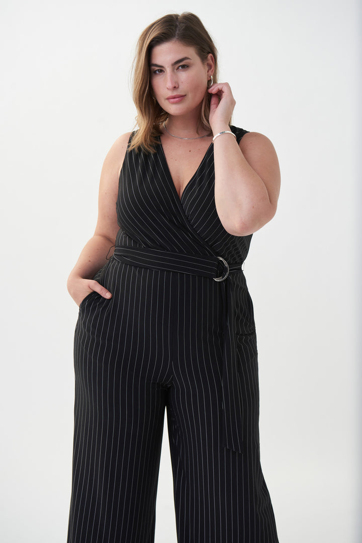 Joseph Ribkoff 222230 Jumpsuit Black/Vanilla