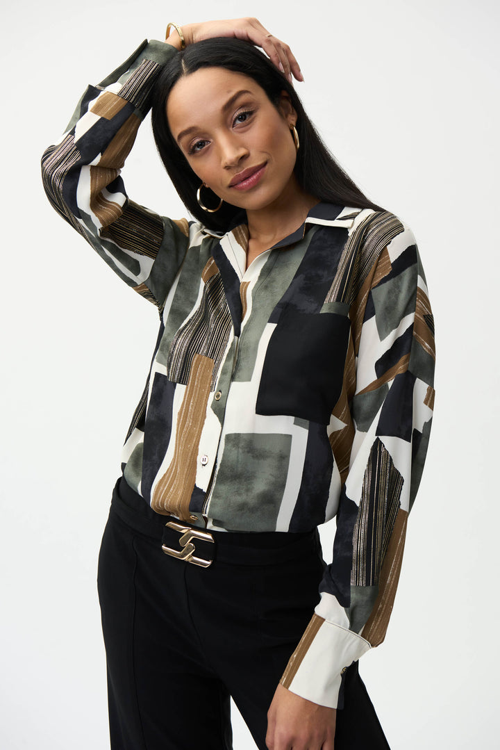 Joseph Ribkoff 224045 Top Biege/Black