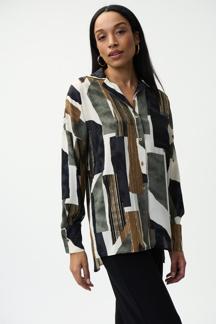 Joseph Ribkoff 224045 Top Biege/Black