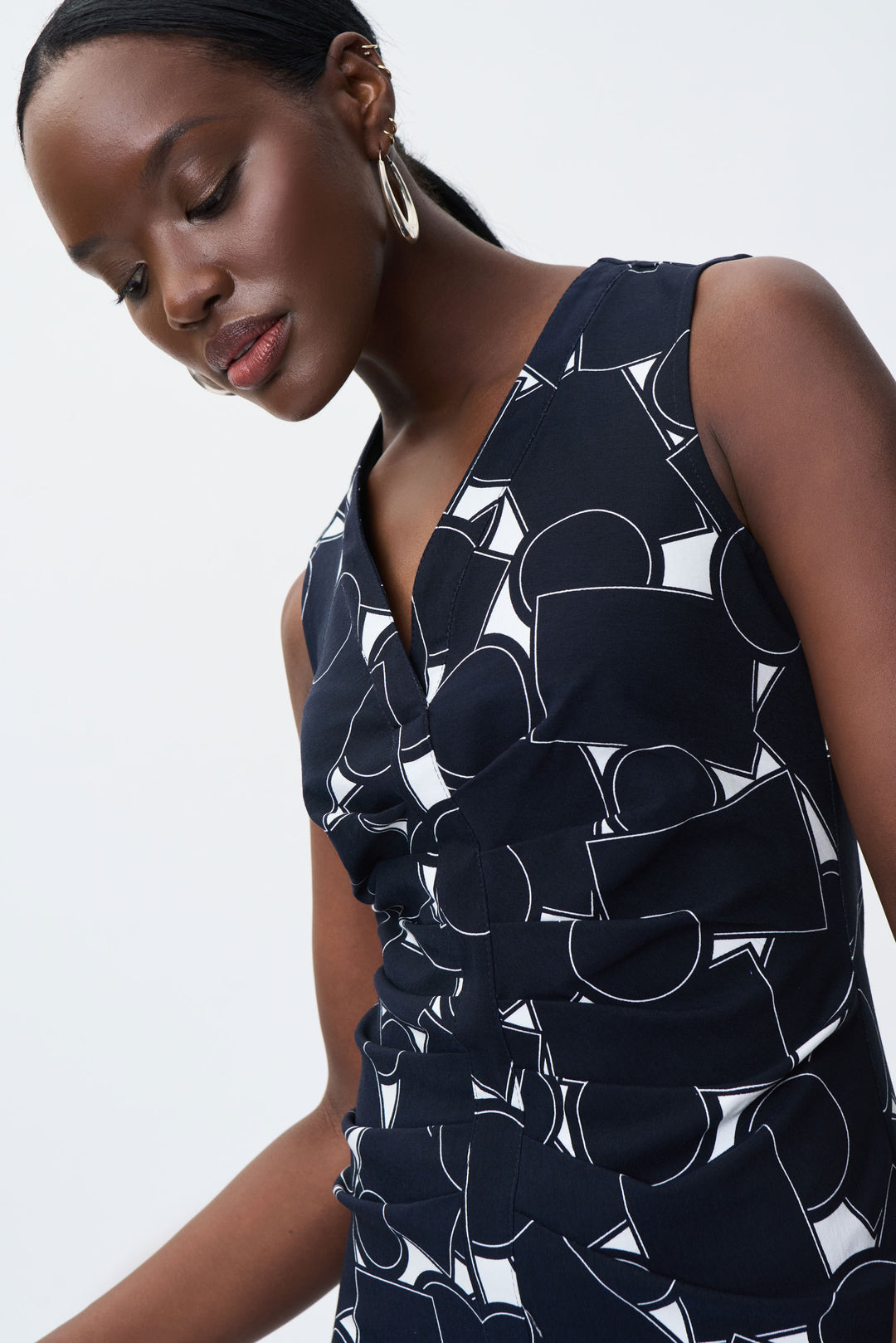 Joseph Ribkoff 231013 Dress Vanilla/Midnight Blue
