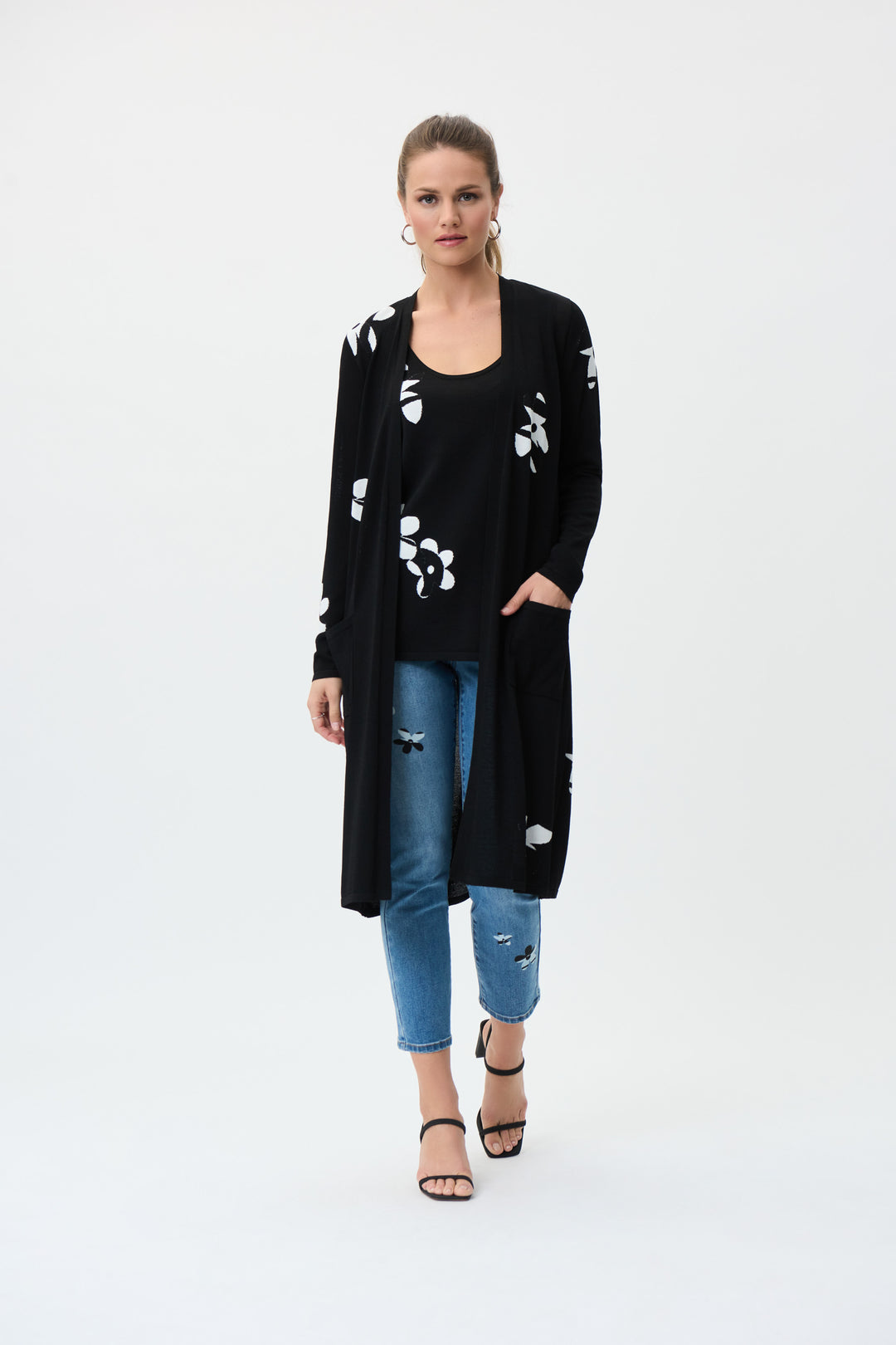 Joseph Ribkoff 231941 Top Black/Vanilla