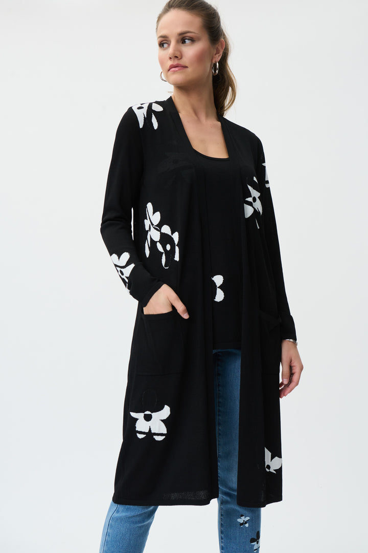 Joseph Ribkoff 231942 Top Black/Vanilla
